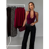 Vínové elegantní body EILEEN s výstřihem (Veľkosť ONESIZE)