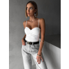 Bílé elegantní body korzet AMIRLAN (Veľkosť M/L)