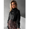 Čierna krátka biker koženková bundička ERINO