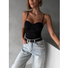 Černé elegantní body korzet AMIRLAN (Veľkosť M/L)