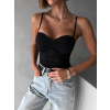 Černé elegantní body korzet AMIRLAN (Veľkosť M/L)