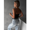 Černé elegantní body korzet AMIRLAN (Veľkosť M/L)