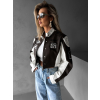 112579 hneda kratka kozenkova biker moto bunda candida