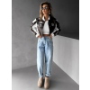 112579 3 hneda kratka kozenkova biker moto bunda candida