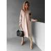 Béžové oversize svetrové šaty AUDREY
