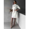 Biele svetrové šaty ANTOANETA s rolákom