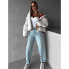 113128 2 kremova zimni prosivana oversize bunda rizpah