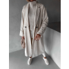 Krémový dlouhý oversize kabát PRENIA (Veľkosť ONESIZE)