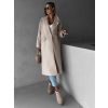 Béžový dlouhý oversize kabát YATTO (Veľkosť ONESIZE)