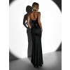 Čierne zoštíhľujúce dlhé šaty SARANDA