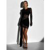 Čierne čipkované sexy mini šaty STRACHY