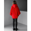 Červená basic oversize mikina CRUZY s kapucňou