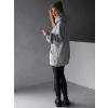 Šedá basic oversize mikina CRUZY s kapucí (Veľkosť ONESIZE)