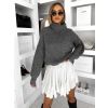 Šedý dlouhý svetr CONSTANE (Veľkosť ONESIZE)