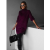 Vínový dlhý sveter THAUMAS s rolákom