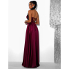 113743 6 bordo satenove dlouhe saty gybral s korzetem
