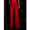 Červené flitrované široké nohavice HEKATE