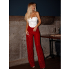 Červené flitrované široké nohavice HEKATE