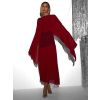 113782 15 cervene spolecenske saty fantal s vleckou