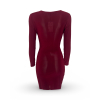 Vínové koktailové šaty FINLAY s prestrihmi
