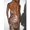 Zlaté spoločenské korzetové šaty KARLOT