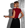 Červené elegantní třpytivé body MINTTU (Veľkosť ONESIZE)