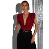 Červené elegantní třpytivé body MINTTU (Veľkosť ONESIZE)