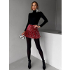 114289 2 cervena mini flitrovana balonova sukne chaim