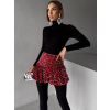 114289 1 cervena mini flitrovana balonova sukne chaim