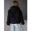 Čierna zimná prešívaná krátka bunda RIZPAH