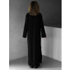 Čierne dlhé oversize šaty HATHOR s dlhým rukávom