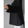 Čierne elegantné sako BURGA s volánmi