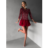 Červené flitrované krátke šaty JORGA