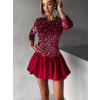 Červené flitrované krátke šaty JORGA