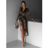 Leopardie elegantné zavinovacie šaty ALIZA