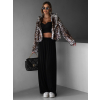 Leopardí faux fur kožešinový krátký kabátek NIALLY (Veľkosť ONESIZE)