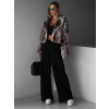Leopardí faux fur kožešinový krátký kabátek NIALLY (Veľkosť ONESIZE)