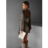 Leopardie krátke šaty AGNETA s dlhým rukávom