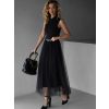 Černá tylová midi sukně DANUTA (Veľkosť ONESIZE)