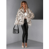 Béžový faux fur kožešinový kabátek BRUNA (Veľkosť ONESIZE)