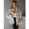 Béžový faux fur kožešinový kabátek BRUNA (Veľkosť ONESIZE)