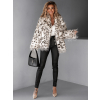 Béžový faux fur kožešinový kabátek BRUNA (Veľkosť ONESIZE)
