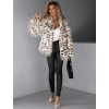Béžový faux fur kožešinový kabátek BRUNA (Veľkosť ONESIZE)