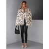 Béžový faux fur kožešinový kabátek BRUNA (Veľkosť ONESIZE)