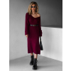 Bordo svetrové šaty TERISITA s výstrihom
