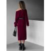 Bordo svetrové šaty TERISITA s výstrihom