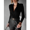 Černé elegantní body BALBAJET s výstřihem (Veľkosť ONESIZE)