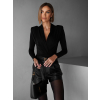 Černé elegantní body BALBAJET s výstřihem (Veľkosť ONESIZE)