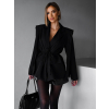 Čierne štýlové vypasované sako CHRISTA