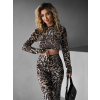 Leopardí trblietavý nohavicový komplet KENOTON